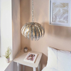 Designerska lampa wisząca do jadalni srebrna Delphine OUTLET