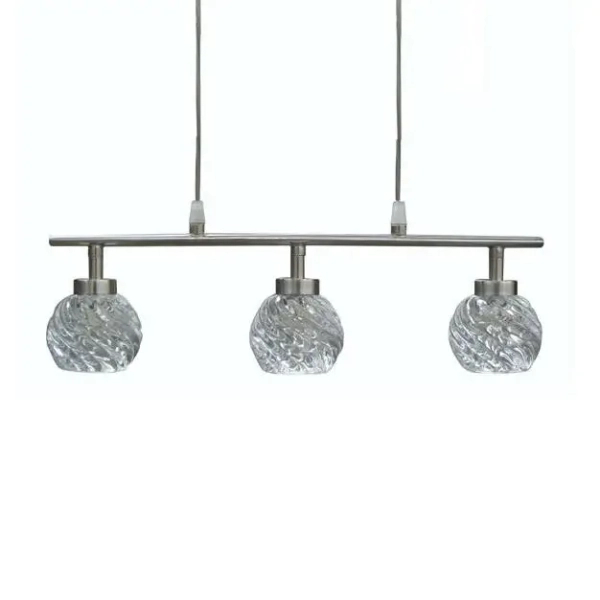 Wisząca lampa kryształowa GIRA 33-27408 glamour kule srebrne