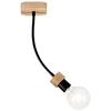 Lampa sufitowa na peszlu ALLUMER FLEX 5414174 regulowana czarna drewno