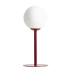 Gabinetowa lampa stołowa Pinne 1080B15 Aldex stojąca szklana czerwona biała