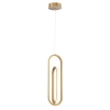 Owalna lampa wisząca Demark QN-DEMARK-1P-BG LED 28W 3000K do salonu złoty