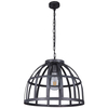 Wisząca LAMPA retro CALERA PND-4114-40-1 Italux industrialna OPRAWA metalowa klatka ZWIS na łańcuchu srebrny