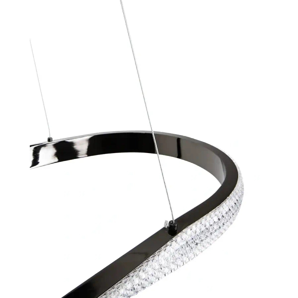 Żyrandol ANILLO czarny MSE1501100602 1xLED 41W 3000K pierścień glamour