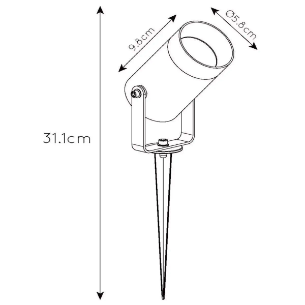 Naświetlacz ogrodowy TAYLOR 09832/01/30 Lucide IP65 regulowany czarny