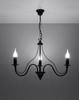 Żyrandol LAMPA wisząca SL.0217 świecznikowa OPRAWA klasyczna ZWIS na łańcuchu maria teresa czarny