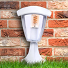 Biały słupek zewnętrzny FOX EKO3513 ogrodowa lampa retro outdoor