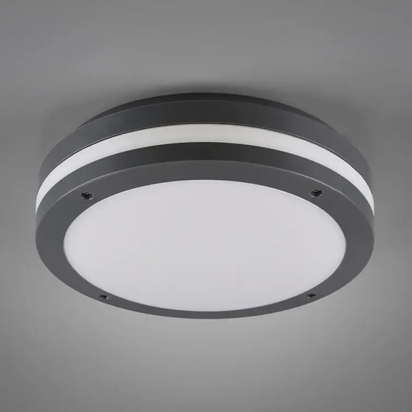 Ledowy plafon nasufitowy Kendal R62151142 RL Light 12W 3000K IP54 antracyt