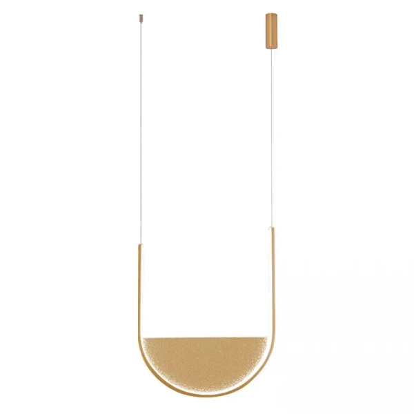 Wisząca lampa szklana 23167 LED 20W 3000-4000K do jadalni złoty