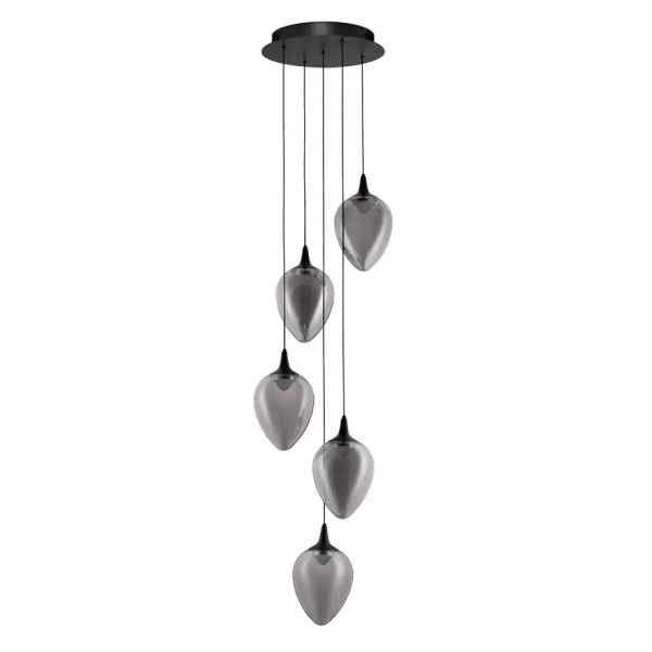 Nowoczesna sufitowa lampa VAZENDO LE45117 LED 30W 3000K czarny szary
