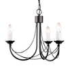 Świecznikowa lampa wisząca Carisbrooke CB3-BLACK Elstead potrójna czarna