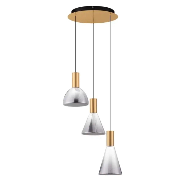 Potrójna lampa wisząca SARDUNO LE45138 LED 20W 3000K złota