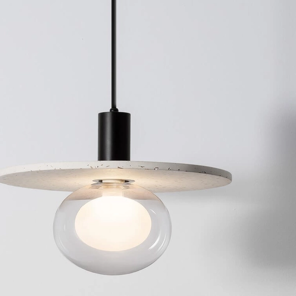 Wisząca lampa kulista ASUNTA LE44656 do salonu beton beżowy