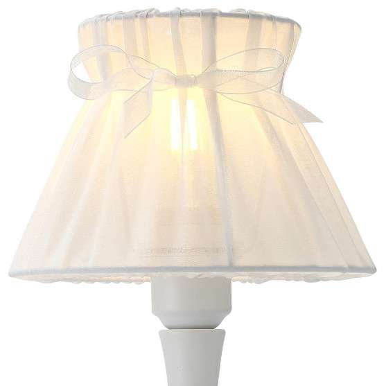 Stojąca lampa 41-73815 klasyczna abażurowa w stylu angielskim biała