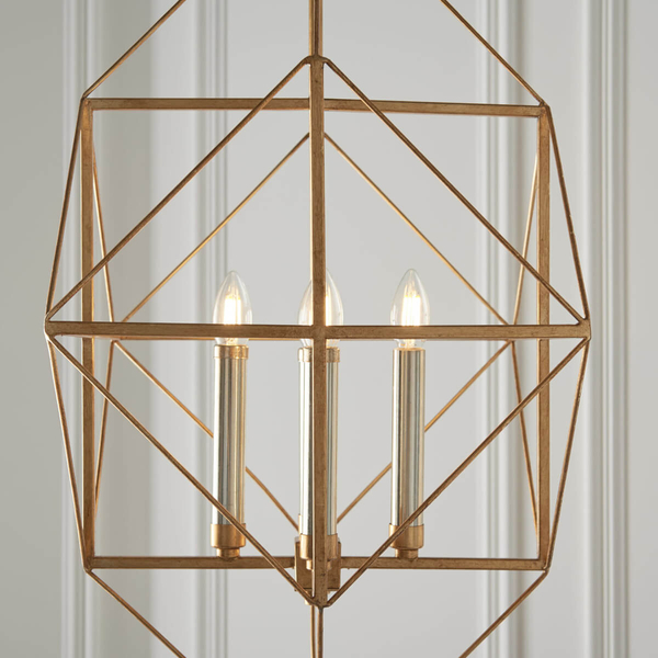 Wisząca lampa druciana L&-180228 Light& na łańcuchu złota