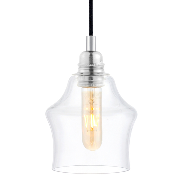 LAMPA wisząca LONGIS 10523409 Kaspa metalowa OPRAWA listwa ZWIS szklany przezroczysty