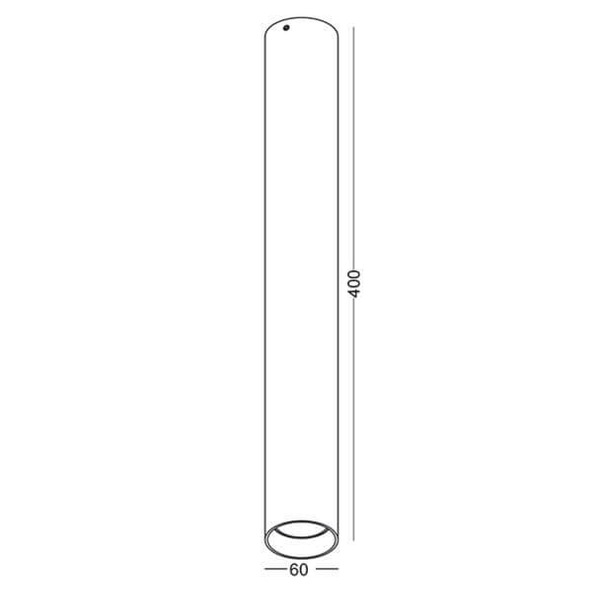 Natynkowa lampa punktowa Stala 301003003 Elkim salonowa tuba czarna