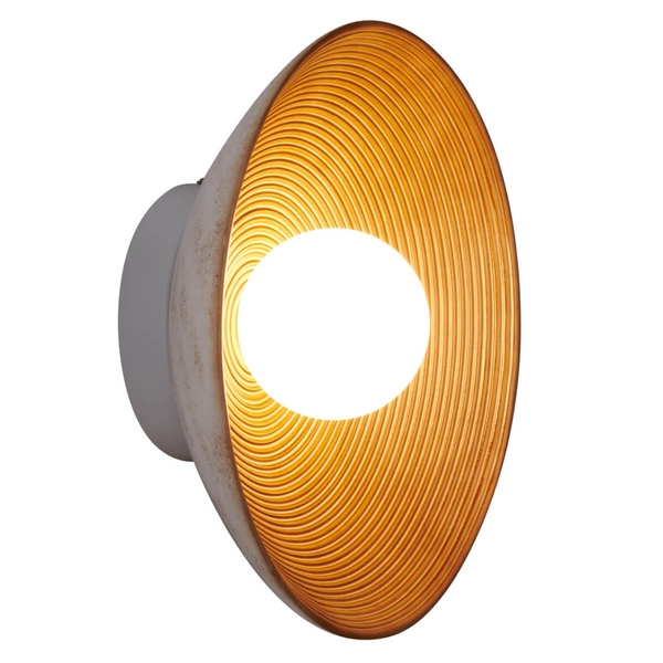 Lampa ścienna ILUSIONI ST-F059 COFFEE Step ryflowana do salonu beżowa biały