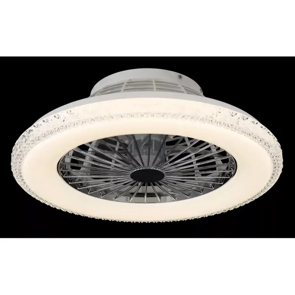 Wentylator lampa sufitowa CORUSSO 3654 Globo LED 45W 3000-6500K koło biały