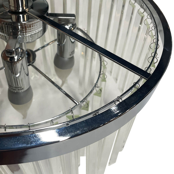 Plafon LAMPA sufitowa VETRO LP-2910/4C Light Prestige okrągła OPRAWA glamour z kryształkami crystals przezroczysty chrom