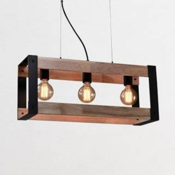 Lampa wisząca Varna 33-79077 Candellux metalowa drewniana czarna