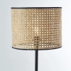 Podłogowa lampa do salonu Wiley 99091/09 ratanowa czarna beżowa