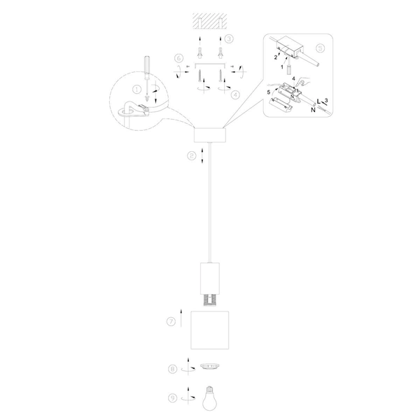 Lampa zwisająca ELIOR DL141319400 Trio regulowana wysokość szary
