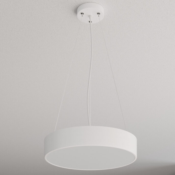 Zwisająca lampa Cleo 137623601094 Temar okrągła z czujnikiem ruchu biała