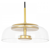 Wisząca lampa kopułowa Eden MSE010100147 Moosee do salonu złoty przezroczysty