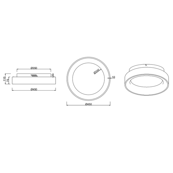 Plafon LAMPA sufitowa AVELON DL131671210 Trio okrągła OPRAWA metalowa LED 27W 3000K ściemnialna biała