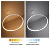 LAMPA wisząca RIO TH.103 okrągła OPRAWA metalowy ZWIS LED 70W 3000K ring czarny