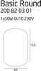 Spot LAMPA sufitowa BASIC ROUND C0068 Maxlight natynkowa OPRAWA metalowa tuba czarna