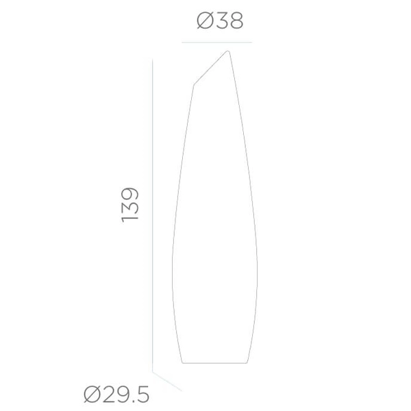 Lampa ogrodowa podłogowa Fredo LUMFD140TWLNW LED 1,3W 6000K IP54 wazon biała