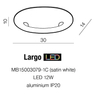 Minimalistyczny kinkiet pokojowy Largo LED 12W biały