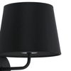 Kinkiet z włącznikiem Maja 1884 TK Lighting z abażurem nad łóżko czarny