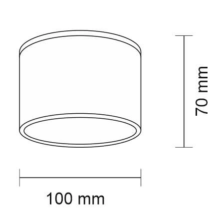 Downlight LAMPA sufitowa SUWA 1174 Shilo natynkowa OPRAWA plafon okrągły czarny