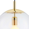 Wisząca LAMPA hygge ALUR S 10737109 Kaspa szklana OPRAWA kulisty ZWIS skandynawski kula ball złota przezroczysta