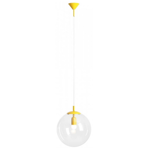 Minimalistyczna lampa wisząca Globe 562G14 ball żółta