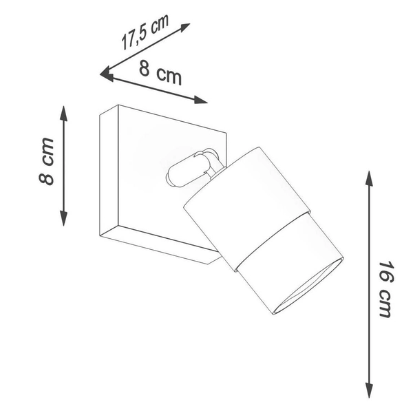 Kierunkowa lampa ścienna SL.1064 do czytania czarna chrom