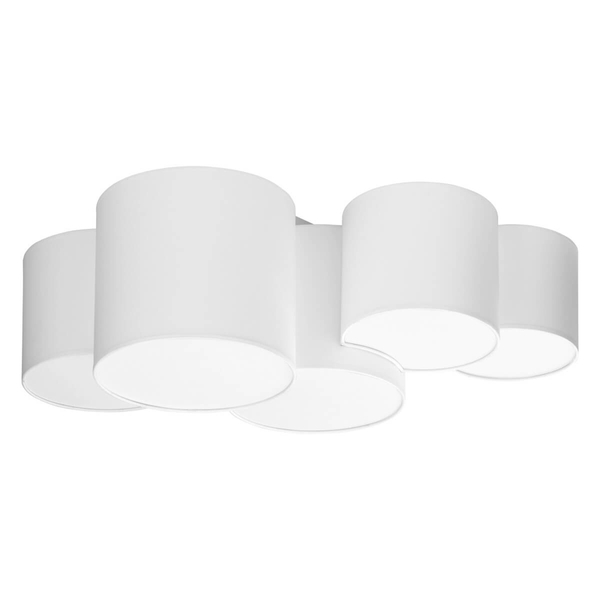 Nasufitowa lampa tkaninowa Mona 3443 TK Lighting do salonu biała