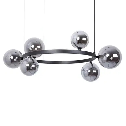 Wisząca lampa szklana Bolero 41325 kule balls grafitowe czarne