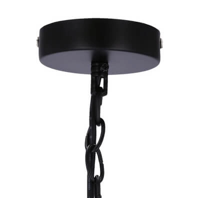 Industrialna lampa wisząca Sparta na łańcuchu czarna