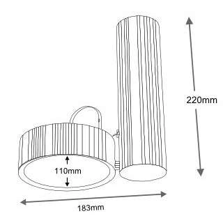 Spot LAMPA sufitowa NATORI 2208 Shilo regulowana OPRAWA reflektorowa tuba czarna