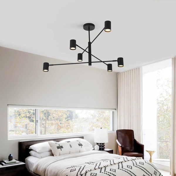Lampa sufitowa SNOW LP-731/6P BK Light Prestige metalowe sticks czarne
