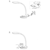 Stojąca LAMPA stołowa SWAN 106094 Markslojd biurkowa LAMPKA gabinetowa LED 4,6W 3000K z wbudowanym portem USB czarna