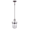 Regulowana wisząca lampa Penn Station QZ-PENN-STATION-S-WT Quoizel przezroczysta brąz