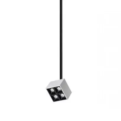 Kwadratowa lampa wisząca 1930 LED 7W 3000K metalowa czarny biały