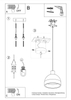 Betonowa LAMPA wisząca SL.0281 kopuła OPRAWA zwis beton szary