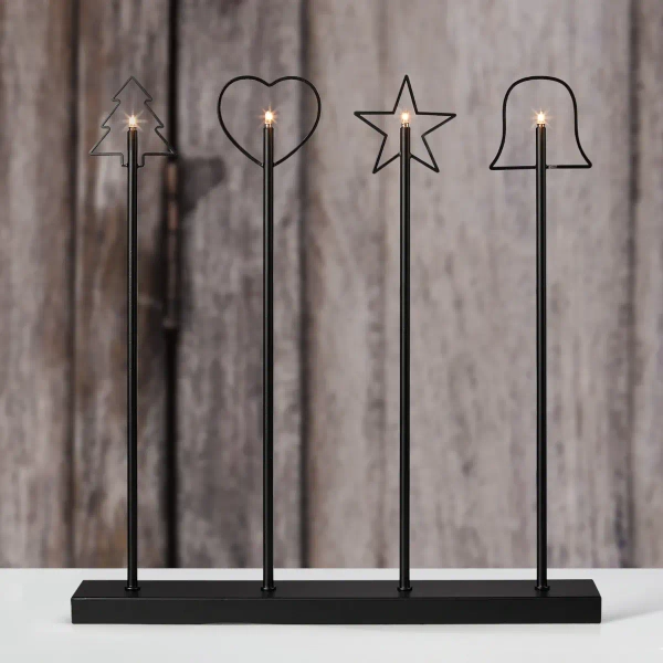 Świąteczna dekoracja stojąca Ginger ozdoba na stół czarna