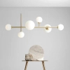 Modernistyczna lampa wisząca DIONE 1092K40 Aldex szklane kule balls mosiądz