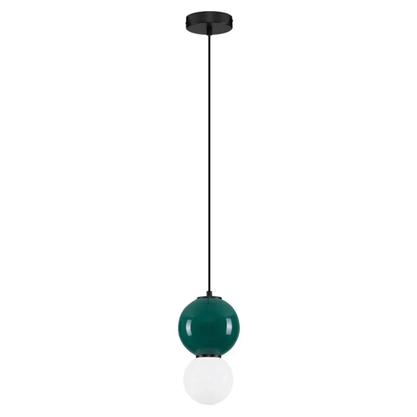 Szklana wisząca lampa nad stół JORELIA LE45257 LED 4W 3000K zielona biała